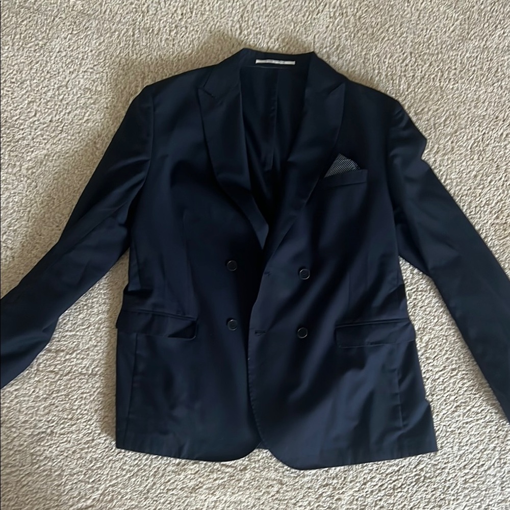 Black Sport Coat Modern Fit Notched Lapels